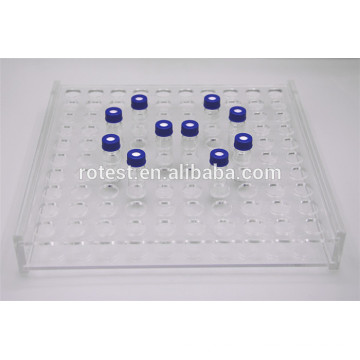 Rack de acrílico para frascos / tubos de vidro de 1,5 ml / 2 ml